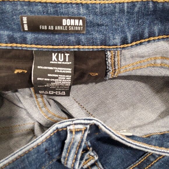 KUT from the Kloth Donna High Rise Fab Ab Ankle Skinny Jeans 20W 20 - Picture 5 of 5